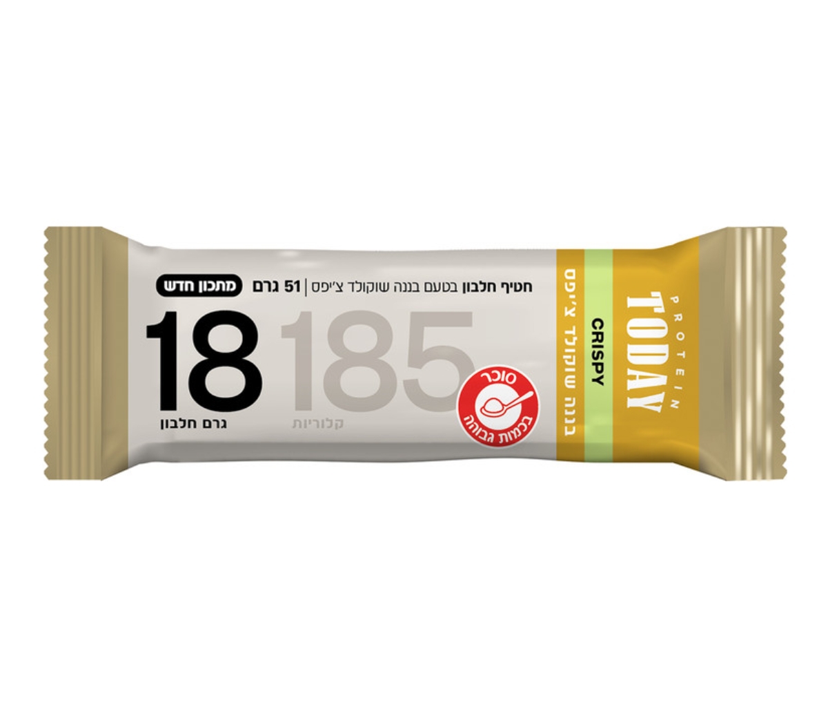 טודיי חטיף חלבון בננה ושוקולד ציפס 51 גר